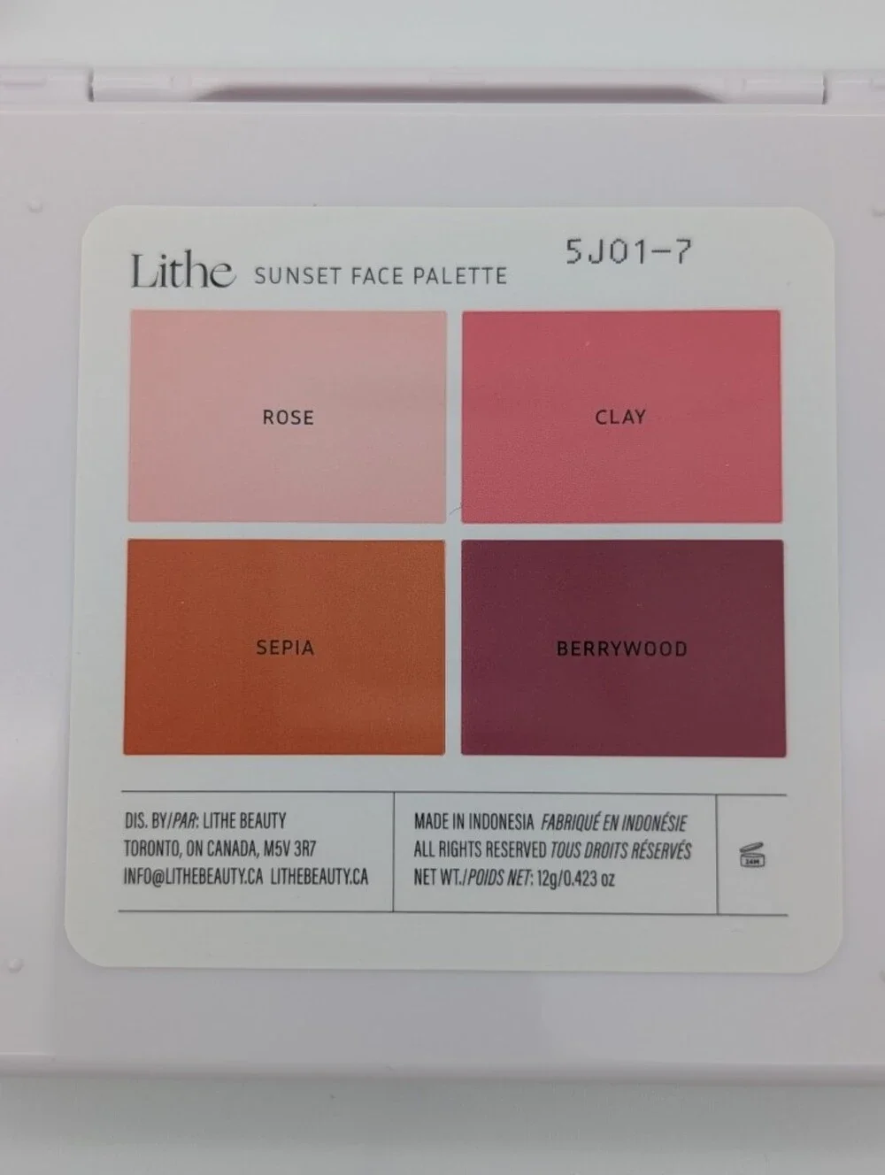 Lithe Beauty Sunset Blush Face Palette Quad
